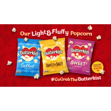 Butterkist SWEET Popcorn 6 Snack Packs Case of 8 Gluten free Source o