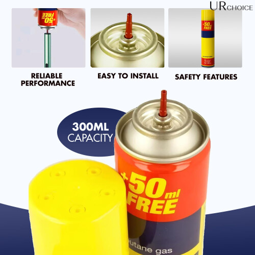 UR CHOICE Genuine Clipper Gas Lighter Refill Pack 4, 300ml Universal 2