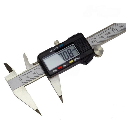 Paquímetro Digital com Ponta de Medição Pontual, Visor LCD  de 6 Polegadas (0-150 mm)