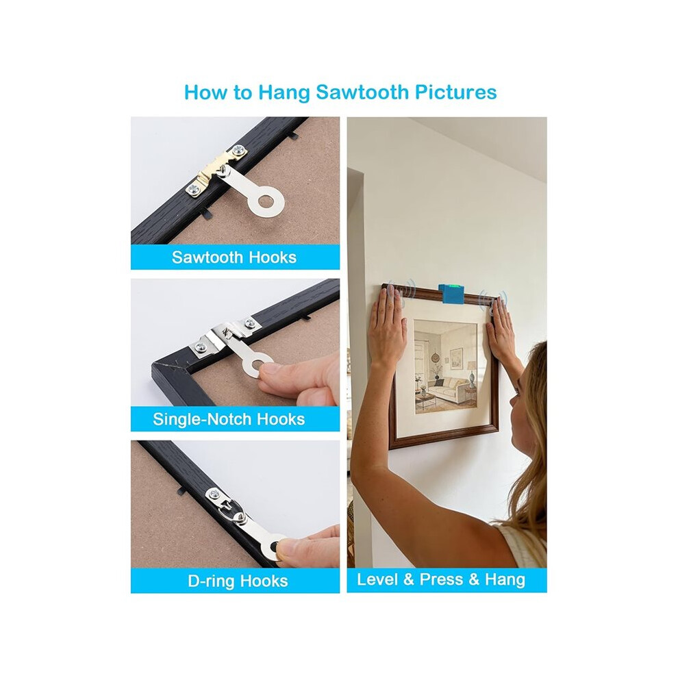 Picture-Hanging Tool With Level, Hang Sawtooth/Wire Hangers, Fast And Precise 6032967372061
