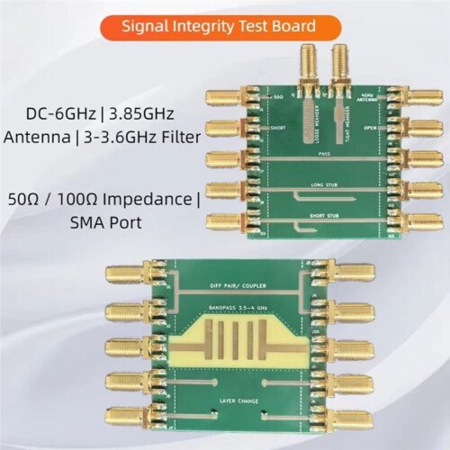 For HTOOL STB R1 R2 Signal Integrity Test Board SI PCB VNA  Calibration Differential Pair Filter 1