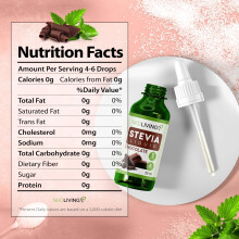 NKD Living Stevia Liquid Drops 50ml (New Label Design) - Natural Chocolate Stevia - with glass dropper