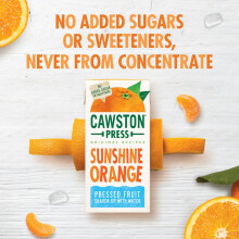 Cawston Press Sunshine Orange Fruit Water for Kids No Added Sugar Pr