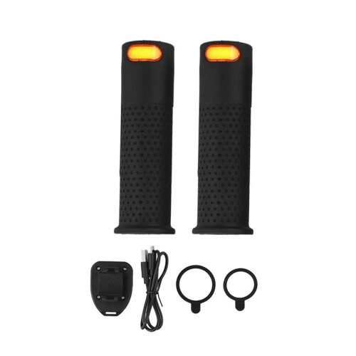 6 Stück Lenkergriffe mit Blinklicht für  / für  E-Scooter, Griff mit Schlitz, Schwarz 1