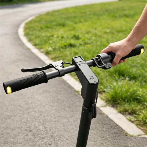 6 Stück Lenkergriffe mit Blinklicht für  / für  E-Scooter, Griff mit Schlitz, Schwarz 2