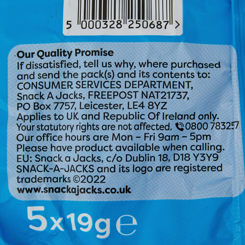 Snack A Jacks Salt&Vinegar 5 x 19g 2