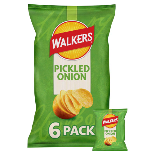 Walkers Walkers Crisps Pickled Onion 6x25g 2