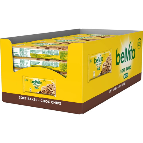 Belvita Breakfast Biscuits Soft Bakes Choc Chips 50g (Box of 20 2