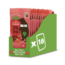 BEAR Fruit Yoyos Strawberry 20g Pack of 18 – 100 Fruit No Added Sugar