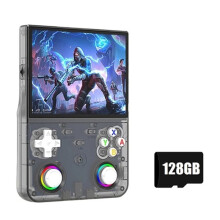 R36 Ultra X Retro Game Console 4.5-Inch IPS Screen 128GB Open Source Pocket Player 2.4G WiFi PSP Handheld Game Console B