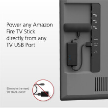 Netzkabeladapter für Amazon Fire TV Stick, Versorgt Den Fire TV Stick Direkt über Den USB-Anschluss Des Fernsehers mit Strom