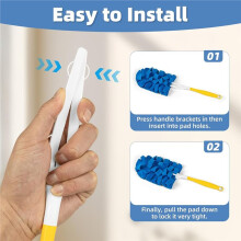 6 PCS Fleece Reusable Duster Refills for , 360 Dusters for Cleaning, Fans, Floors, Blinds
