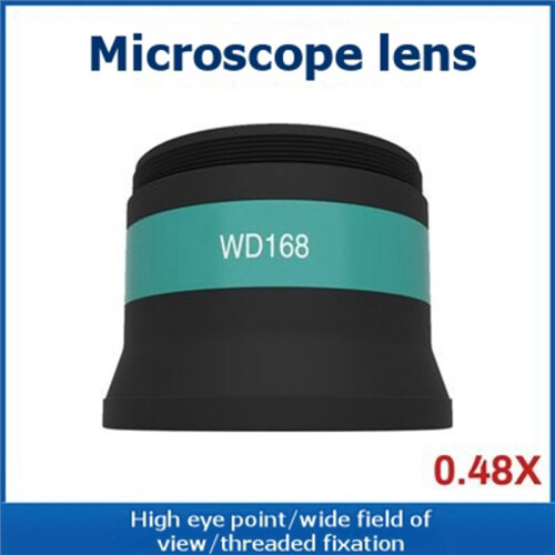 RF4 0.48X WD165 Barlow Lens Microscope Auxiliary Objective Lens for Zoom Microscope and Camera Imaging Enhancement 2