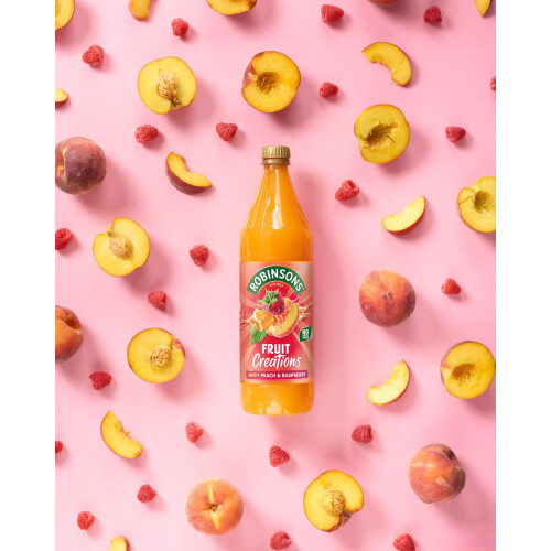 Robinsons Fruit Creations Real Fruit Squash 1L Peach and Raspberry 2