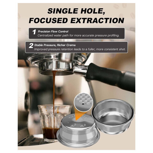 Dual Wall Filter Basket 2 Cup for  Espresso Machines 54mm Coffee Machine Filter