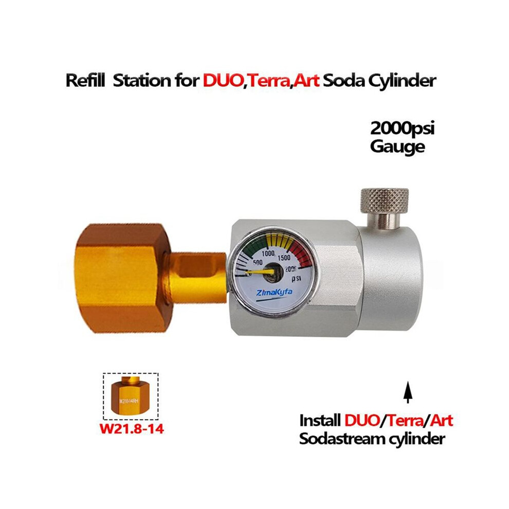 Quick Connect Co2 Cylinder Refill Station Adaptor For With W21.8-14 Connector 6032928526168