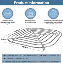 2X Air Fryer Rack for   FN101 Stainless Steel Air Fryer Basket Rack Air Fryer Accessories