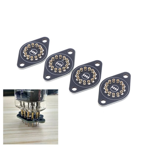 4PCS in-14 Nixie Tube Socket - PCB Mount Holder Plug for IN14 Glow Clock & Retro Electronics 2