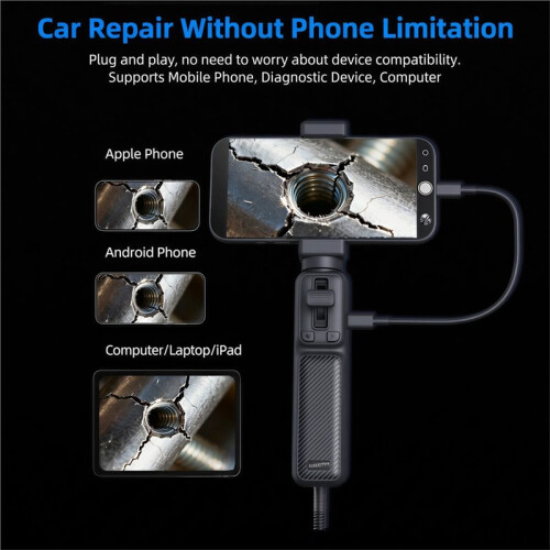 360 Articulating Endoscope Camera Borescope Industrial Endoscope with LED Light for Android IOS 2