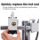 2 Pack for  A1/A1  Quick-Swap Hotend 0.4mm Stainless Steel Nozzle Integrated Structure Hot End Replacement 6