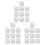 30Pcs Acrylic Box Trays for 0.39Inch 10mm Elements Cubes Clear Case Periodic Table Bracket for Elements Collections 1