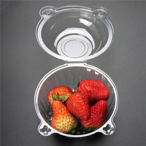 200 StüCk Transparente Kunststoff Cupcake Kuchen Box Muffin Dome Halter Box 2