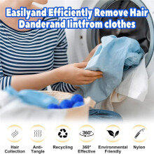 Pet Hair Remover for Laundry, Reusable Hair Remover Tool,Removes Pet Hair From Bedding Clothing for Washing Dryers 30PCS