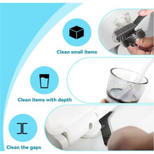 Brosse de Nettoyage pour Lave-Linge, Kit de Nettoyage pour Conduit de Sécheuse, Brosse pour Recoins de Salle de Bain, Douche et Cuisine