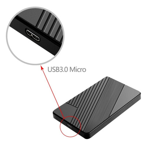 2.5 Inch  External Hard Drive Enclosure USB 3.0 to  Hard Disk Case SSD External Storage HDD Enclosure 2