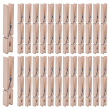 Clothes Pins Heavy Duty Outdoor with Spring, Wooden Clothespins for Crafts and Hanging Clothes Clothesline Laundry