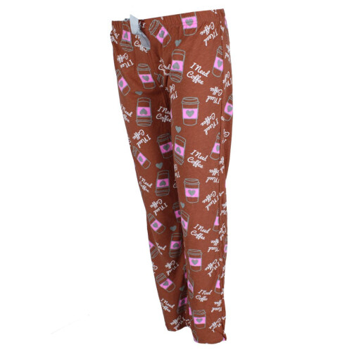 Roll Outta Bed Women's Patterned Knit Open Bottom Pyjama Pants 1