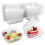300Pcs Single Individual Cake Slice Boxes Dessert Containers Cheesecake Boxes Stackable Square Boxes Clear Food Boxes 4