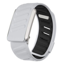 Sport Flex Wrist Band Soft Touch Sweatproof Replacement Band Compatible for  4.0 Sport Band Light Gray & Black