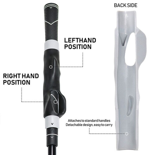 2X  Grip Training Aid  Club Handle for Swing Grip Trainer Left Right Hand Practice Aid,Grey 1