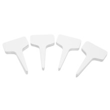 100 pcs Garden Labels gardening plant classification sorting sign tag ticket plastic writing plate board Plug in card white