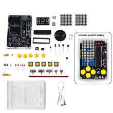 DIY Pixel Game Kit+Voice Pixel Game Console Electronics DIY Kit Soldering Project Practice Solder Learning Set A