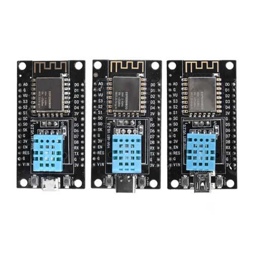 ESP-12F ESP8266 NodeMCU Development Board Integrates DHT11 Temperature Humidity Sensor CH340 for  Type-C 2