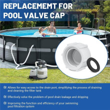 2pcs 11456 Replacement Parts for Swimming Pool Drain Valve Cover for Sand Filter Pump, Swimming Pool Pump Cover