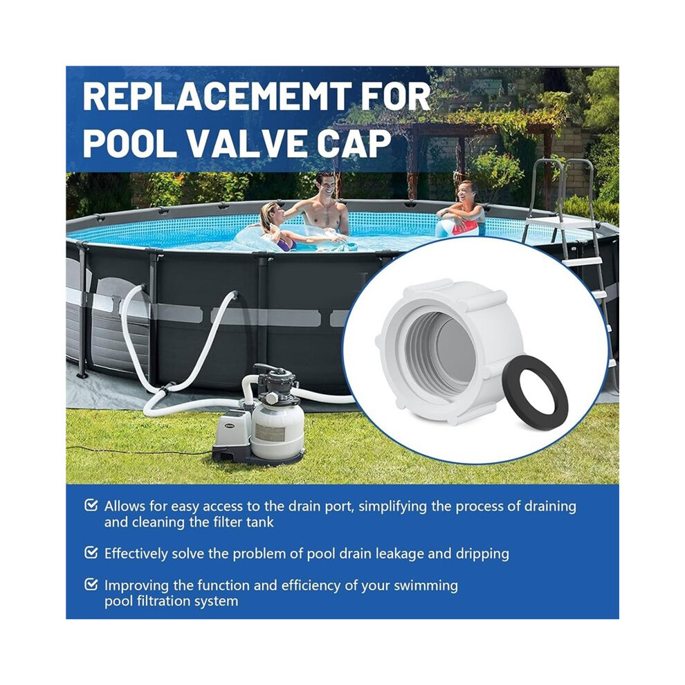 2Pcs 11456 Replacement Parts For Swimming Pool Drain Valve Cover For Sand Filter Pump, Swimming Pool Pump Cover 4761071754617