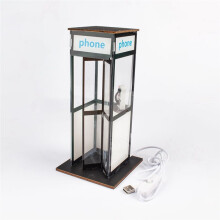Retro Vintage Tall Phonebooth Lamp Home Desktop Decorative Ornaments Telephone Booth Table Lamp Decorative Night Light