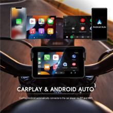 Schermo Intelligente Portatile da 5 Pollici per Moto, Lettore Wireless, CarPlay, per Android Auto, Impermeabile, con Display di Navigazione.