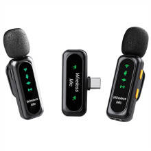 K7 Wireless Collar Microphone Intelligent Noise Reduction Live Broadcast  Mic for Outdoor Live Video