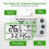 Digital Refrigerator Thermometer 2 Pack,Waterproof Fridge Thermometer, Max/Min Record Function,Timer Function White 3