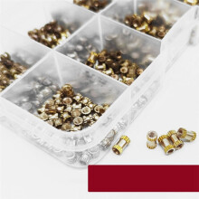 520pcs M2 M2.5 M3 Metric Female Thread Knurled Brass Threaded Insert Embedded Nuts Assortment Kit