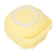 Quadratischer gelber Silikon-Shampoo-Spender-Schrubber