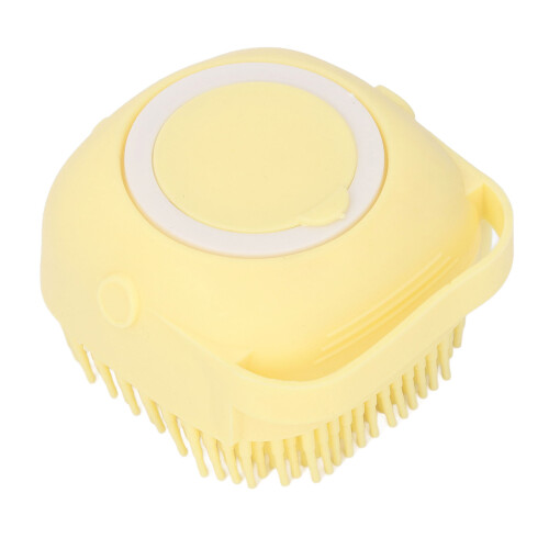 Quadratischer gelber Silikon-Shampoo-Spender-Schrubber