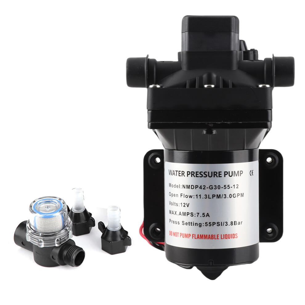 Self-Priming Rv Pump 55 Psi 12V 3 Gpm 7293282700604