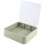 Wall-Mounted Clear Display Case for Figures,Adjustable Display Stand Clear Display Box with Door,Avocado Green 3