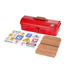 ISE MOUNT Outdoor Camping Toolbox with Stickers Miscellaneous Waterproof Storage Box Portable Handheld Metal Storage Box