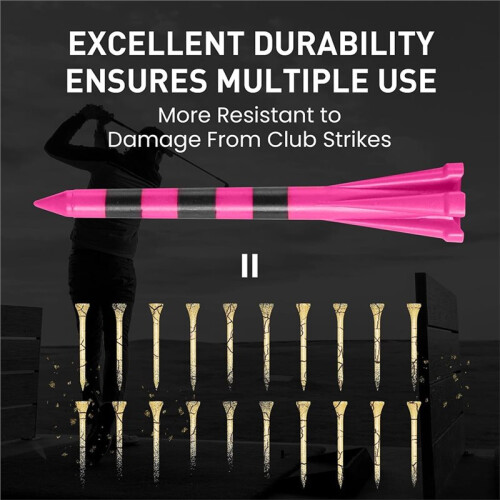 Set di Tee da , Tee da  In Plastica per Driver da 83 mm con Cinque Artigli e 50 Pezzi. 2